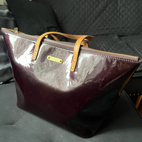 LOUIS VUITTON  amarante Vernis monogram Bellevue gm tote bag - Picture 1 of 14